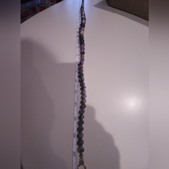 ❤️🎁 925 S/S Chevron Amethyst Graduated 28" Necklace Genuine & Beautiful! 😯 - Picture 15 of 15